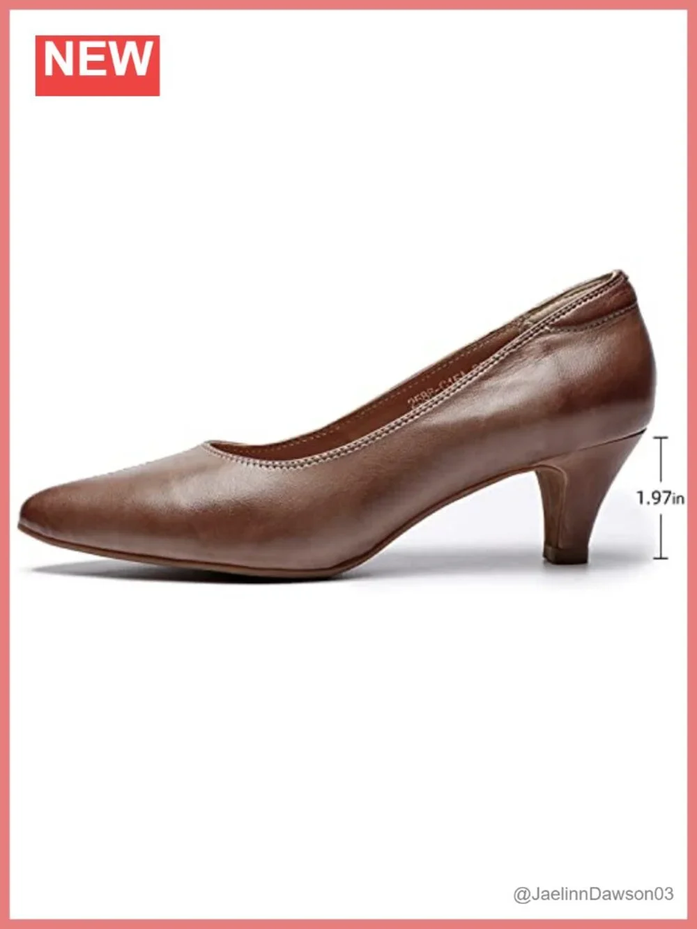 Women's Sheepskin Leather Kitten Heel Pumps, Pointed Toe Office Dress Shoes